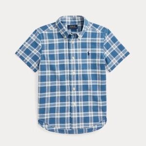 NWT Polo Ralph Lauren Boys Plaid Cotton Short Sleeve Shirt Classic Preppy
